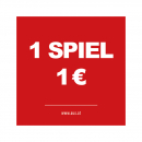 Aufkleber, 1 Spiel 1 Euro, 50 x 50 mm