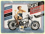 Blechschild - Best garage for motorcycles - 30 x 40 cm