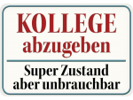 Metall sign hangers Kollege abzugeben