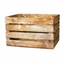 Holzkiste neu dunkel geflammt Vintage 50x40x30 cm